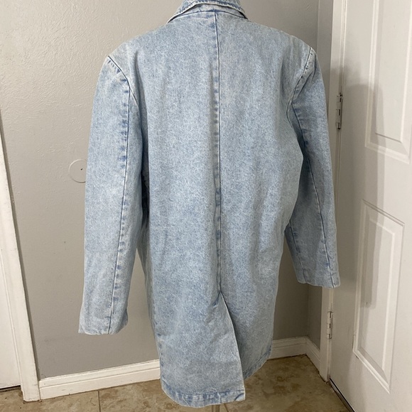 Forenza long  denim coat vintage size M - Picture 4 of 12